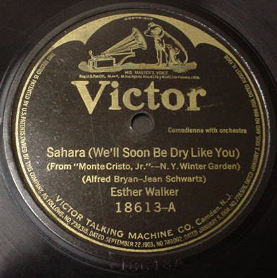 Sahara We’ll Soon Be Dry Like You - Columbia 18613